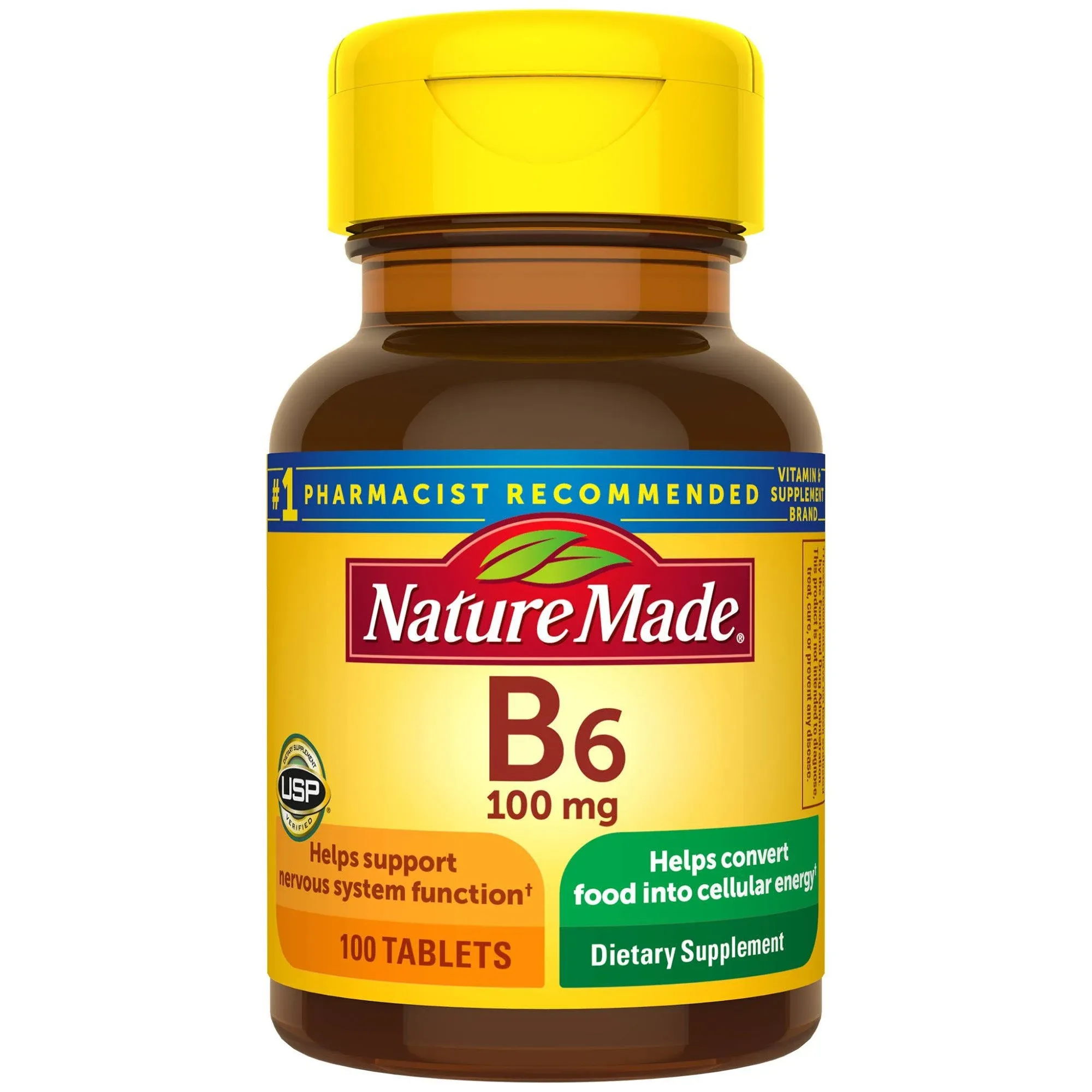 Nature Made Vitamin B6, 100 mg, Tablets - 100 tablets