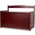 Kids Espresso Finish Wooden Toy Box Chest Storage Bench Trunk Play Room Organize