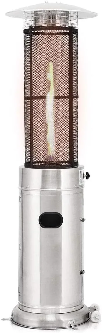 Giantex Outdoor Propane Patio Heaters Floor-Standing Round W/Dancing Flame