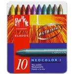 Caran d'Ache Neocolor I Metallic Wax Pastel Set of 10 Assorted