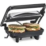 Hamilton Beach - Panini Press Gourmet Sandwich Maker - Chrome