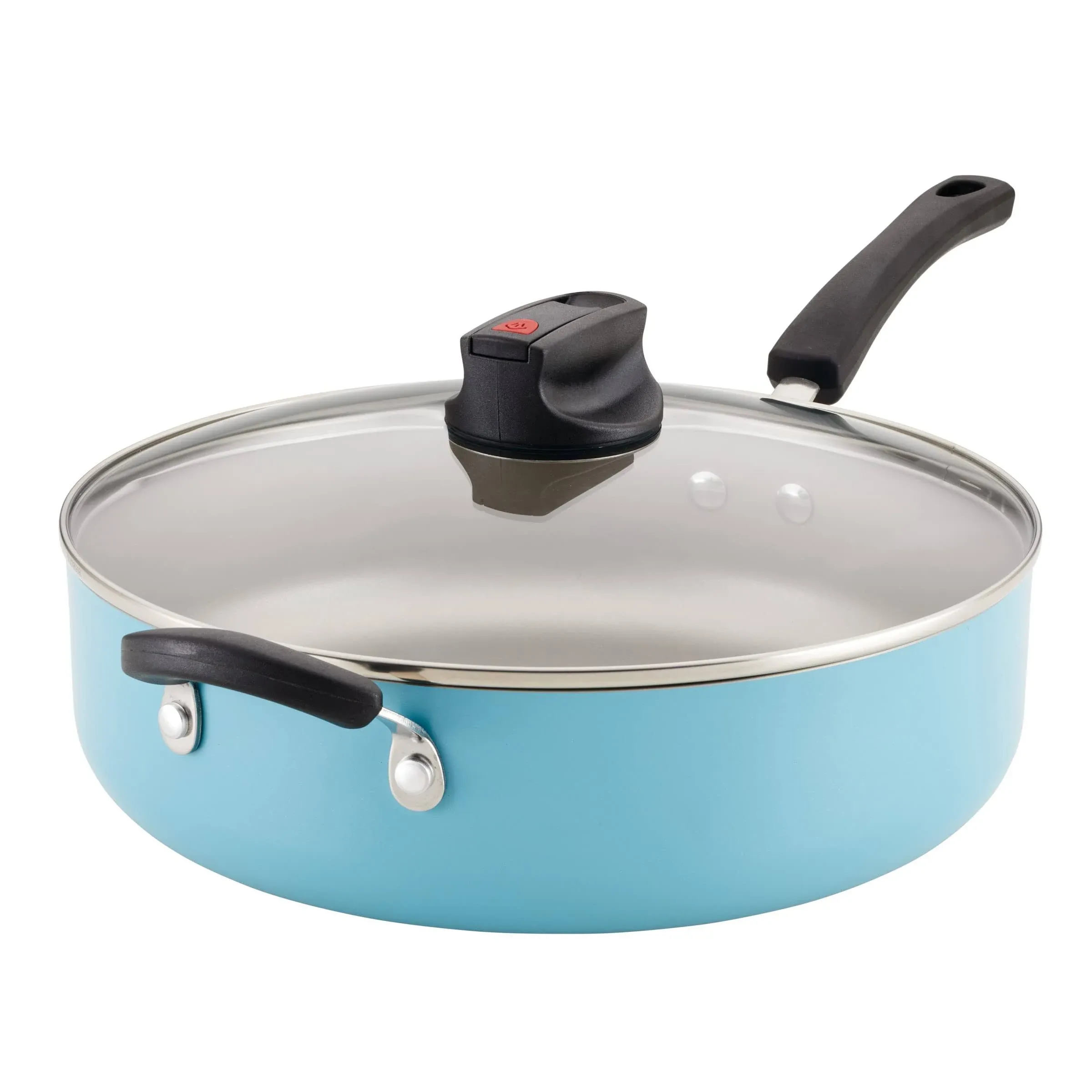 Farberware Aluminum 6-Quart Nonstick Jumbo Cooker with Helper Handle, Aqua