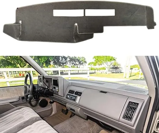 Dashboard Cover Custom Fit for Chevy Chevrolet/GMC Sierra C1500 C2500 C3500 K1500 K2500 K3500 Pickup Truck 1988-1994 Dash Cover Mat (88-94,Gray)