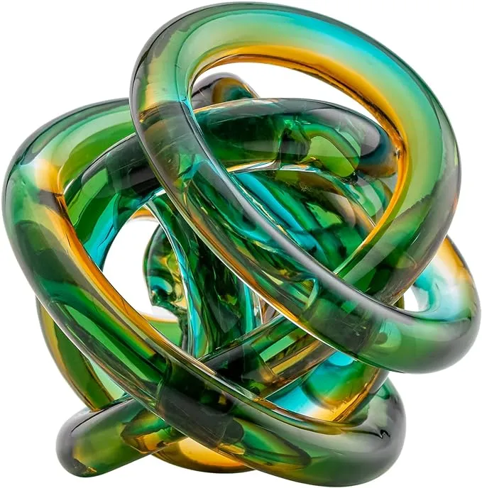 Orbit Glass Knot 3" Diameter Decor Ball