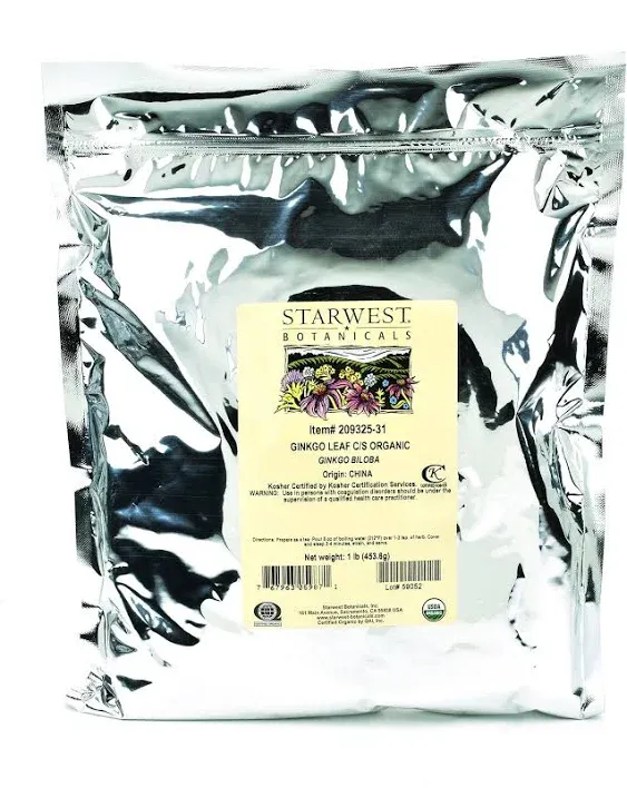 Starwest Botanicals Organic Ginkgo Leaf C/s