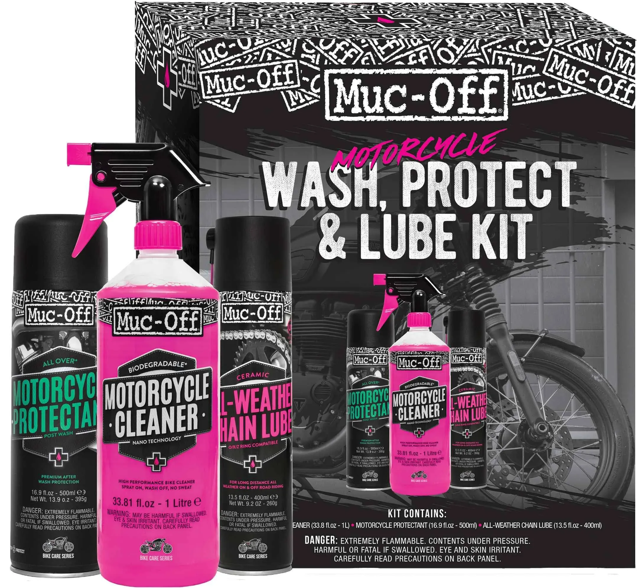 MUC-OFF Wash  Protect & Lube Kit