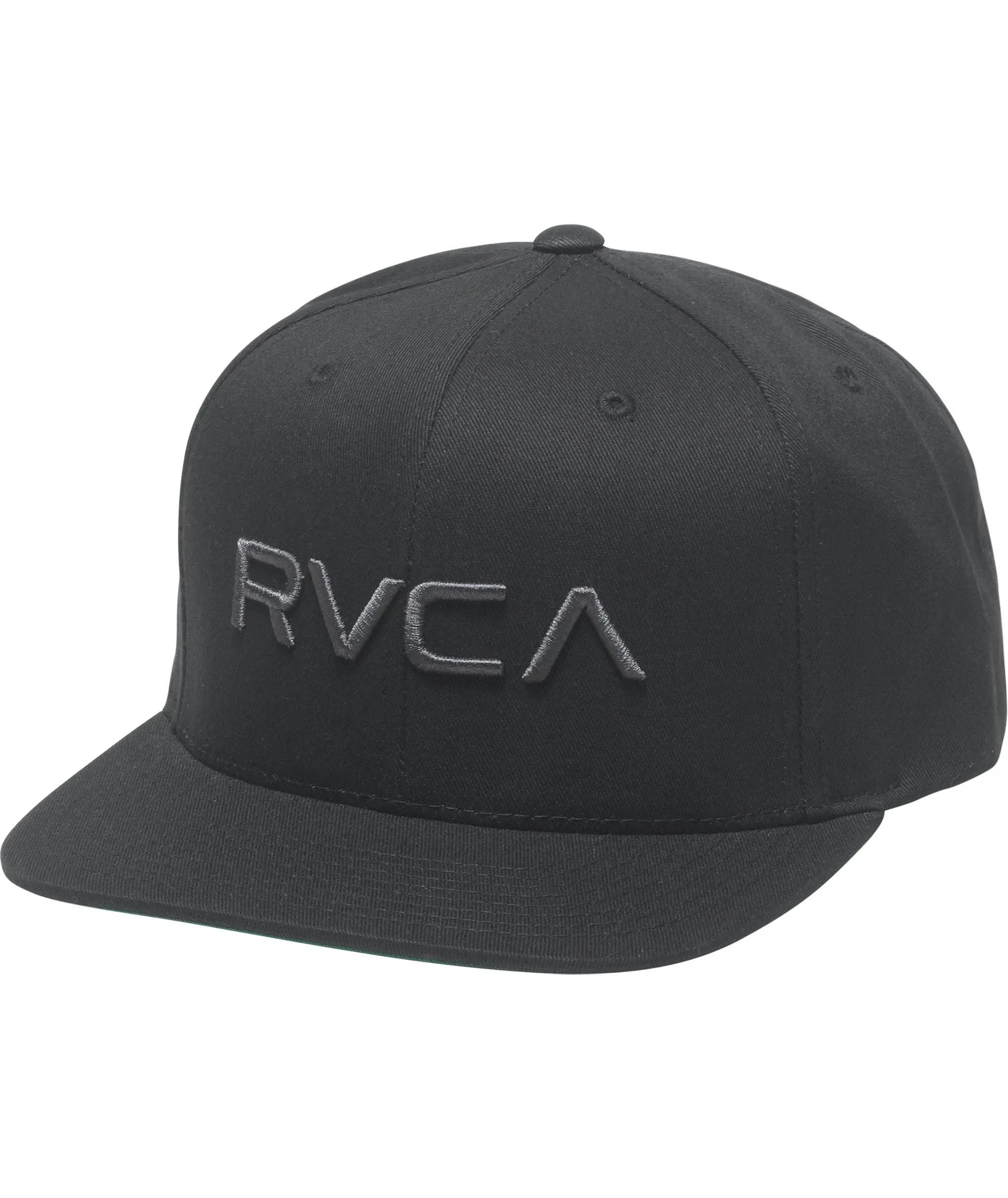 RVCA Twill Snapback II Hat - Black/Charcoal