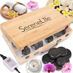 SereneLife Massage Stone Set Electric Spa Portable Heated Massage Stones ~NEW~