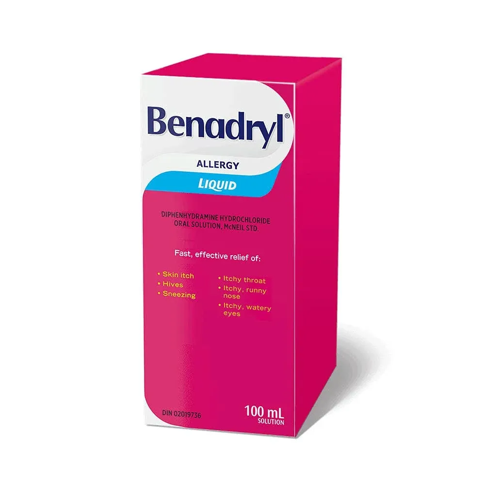 Benadryl Allergy Liquid Elixir, 100 mL