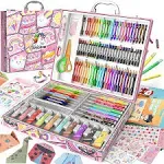 BestJay Unicorn Art Supplies - Arts and Crafts for Girls - 500 Pieces Painting, Drawing Coloring Art Kit Art Set - Beginners Art Case Toys Christmas