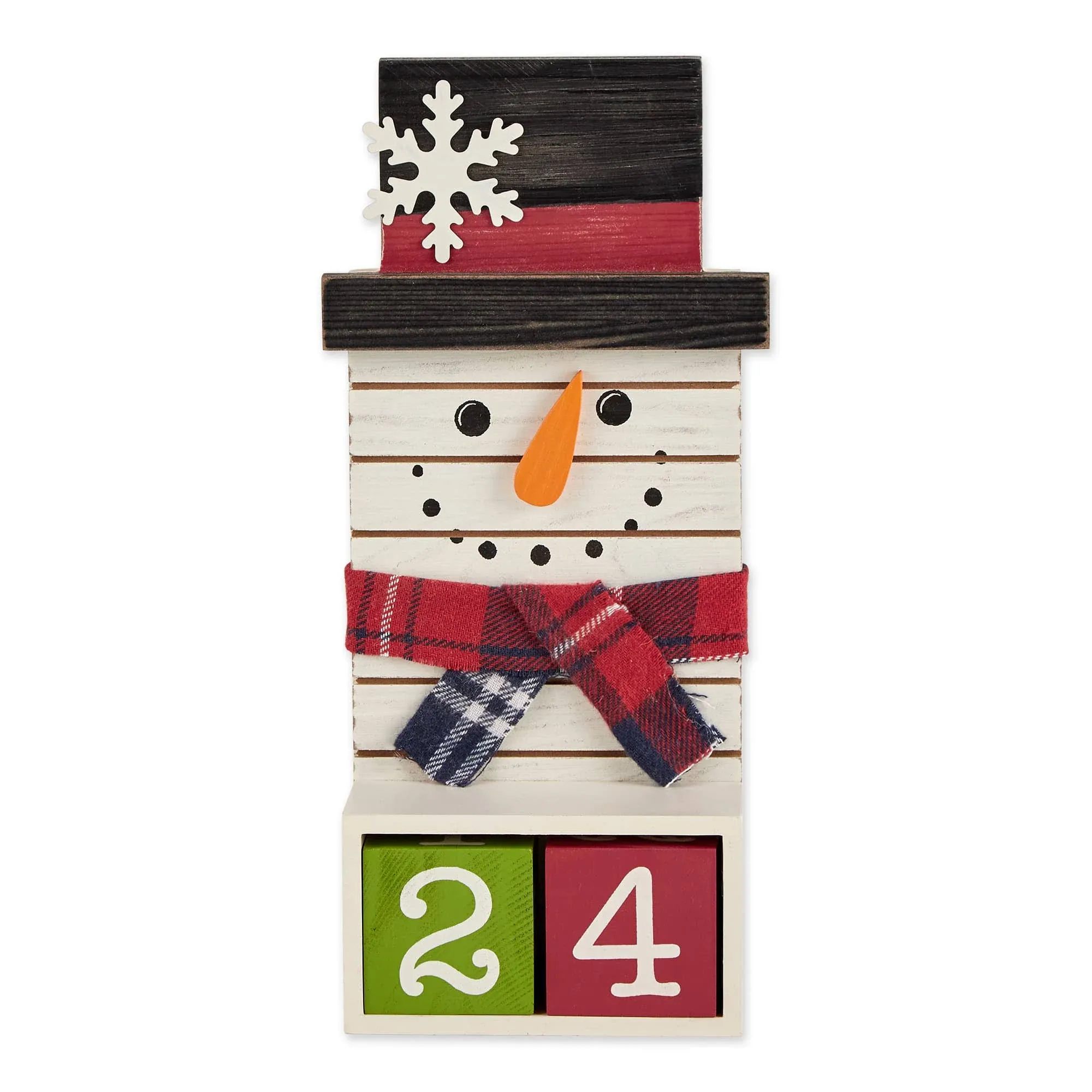 DII Square Snowman Tabletop Block Advent - Holiday Accents And Figurines - by Design Imports | Houzz