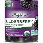 ​MegaFood Elderberry Gummy - Immune Support, Zinc, Soft Chew Supplement, USDA Organic - Vegan - Gluten-Free - Berry - 54 Count (27 Servings)