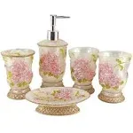 LUANT Vintage Bathroom Accessories, 5Piece Bathroom Accessories Set, Bathroom Set Features, Soap Dispenser, Toothbrush Holder, Tumbler & Soap Dish - Bath Gift Set