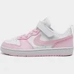 Nike Court Borough Low Recraft PS White Pink Foam Strap Casual Shoes DV5457-105