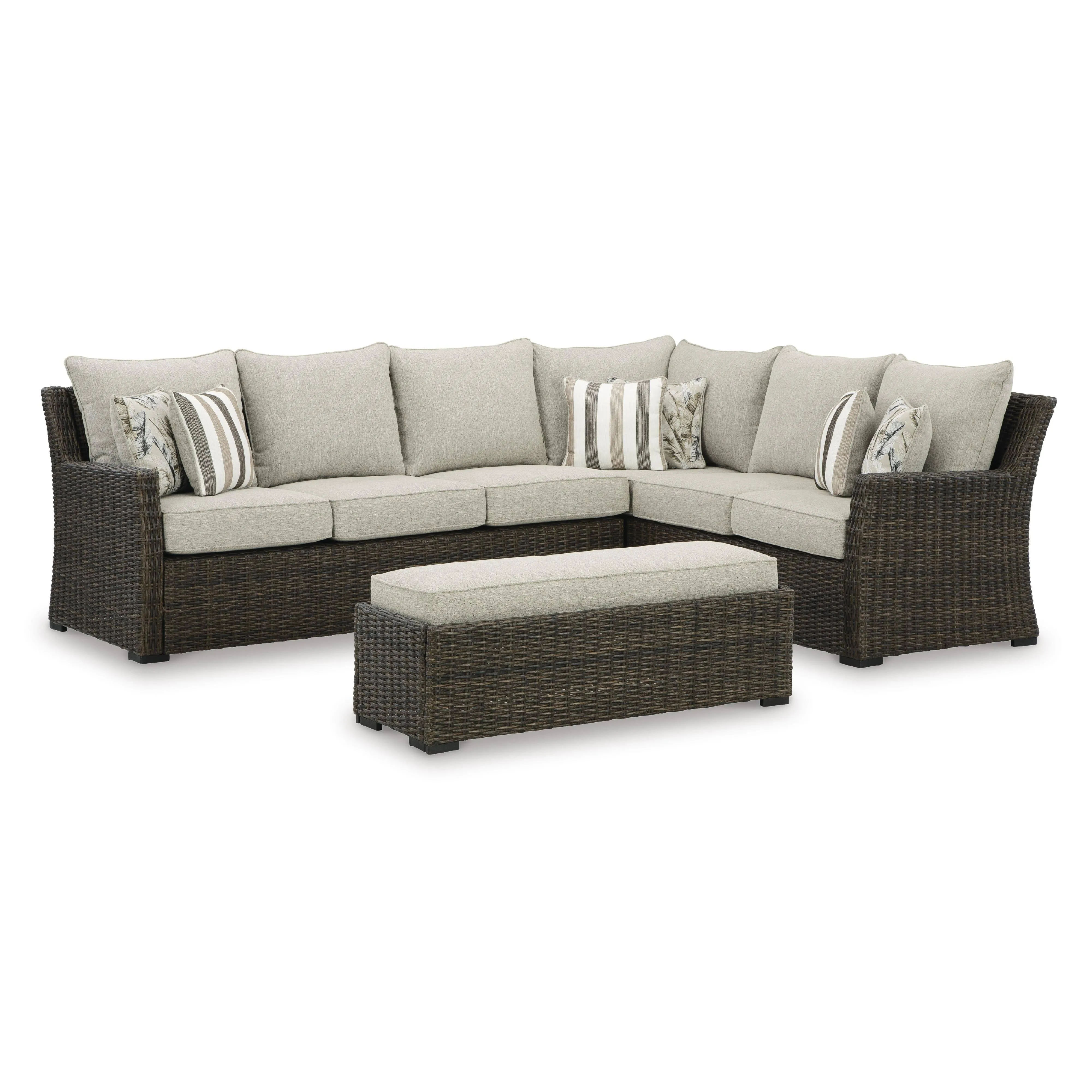 Signature Design by Ashley Ashley Brook Ranch Outdoor Sofa Sectional/Bench