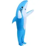 Inflatable Shark Costume Air Blow up Jaws Jumpsuit Fancy Dress Funny Carchari...