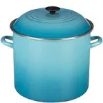 Le Creuset Enamel On Steel Stockpot | Caribbean, 16 qt.