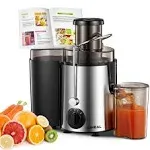 Aiheal Juicer Machines Upgraded 400W Motor,Cleaning Brush and Recipe Included with 3 Speed Control