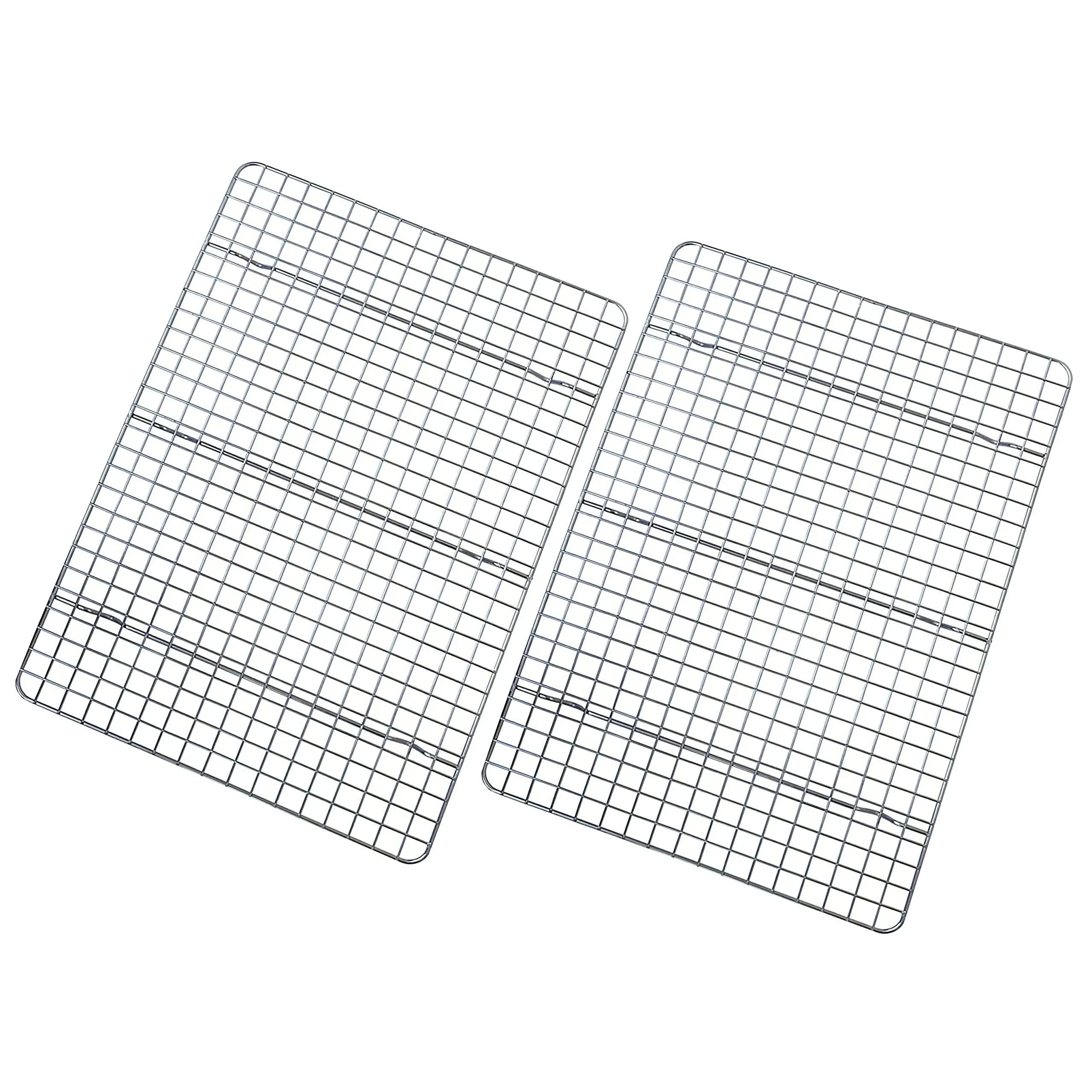 Checkered Chef Cooling Rack - Set of 2 Stainless Steel, Oven Safe Grid Wire ...