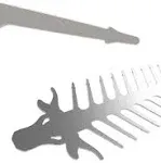 YELLOWSTONE Slide &amp; Serve Stainless Steel Reusable BBQ Skewers (Set of 4) NEW