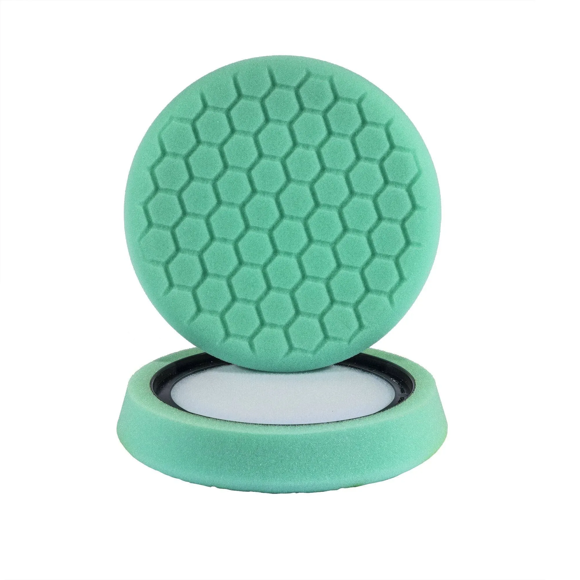 Chemical Guys BUFX_103_HEX Self-Centered Hex-Logic Light Cut Heavy Polish, Minor Scratch and Swirl Remover Pad, Green (7.5 Inch Fits 7 Inch Backing Plate)