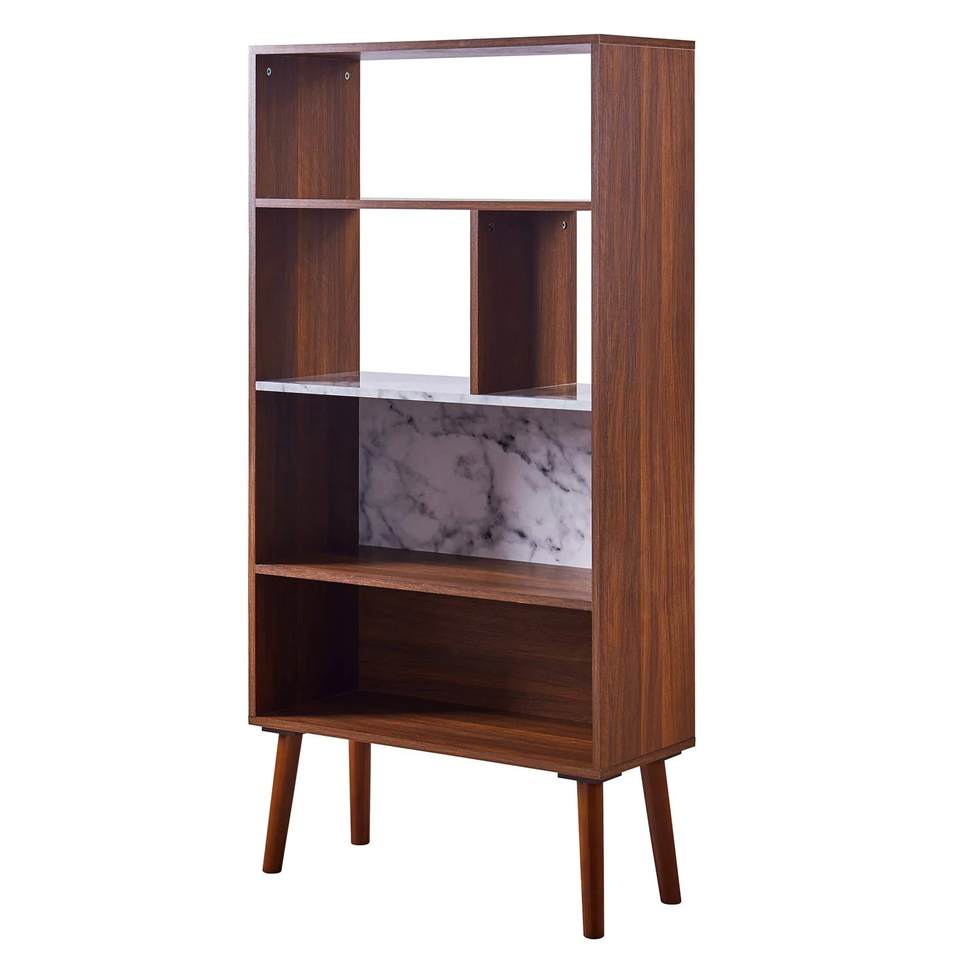 Teamson Home Kingston Bookcase with Faux Marble Top