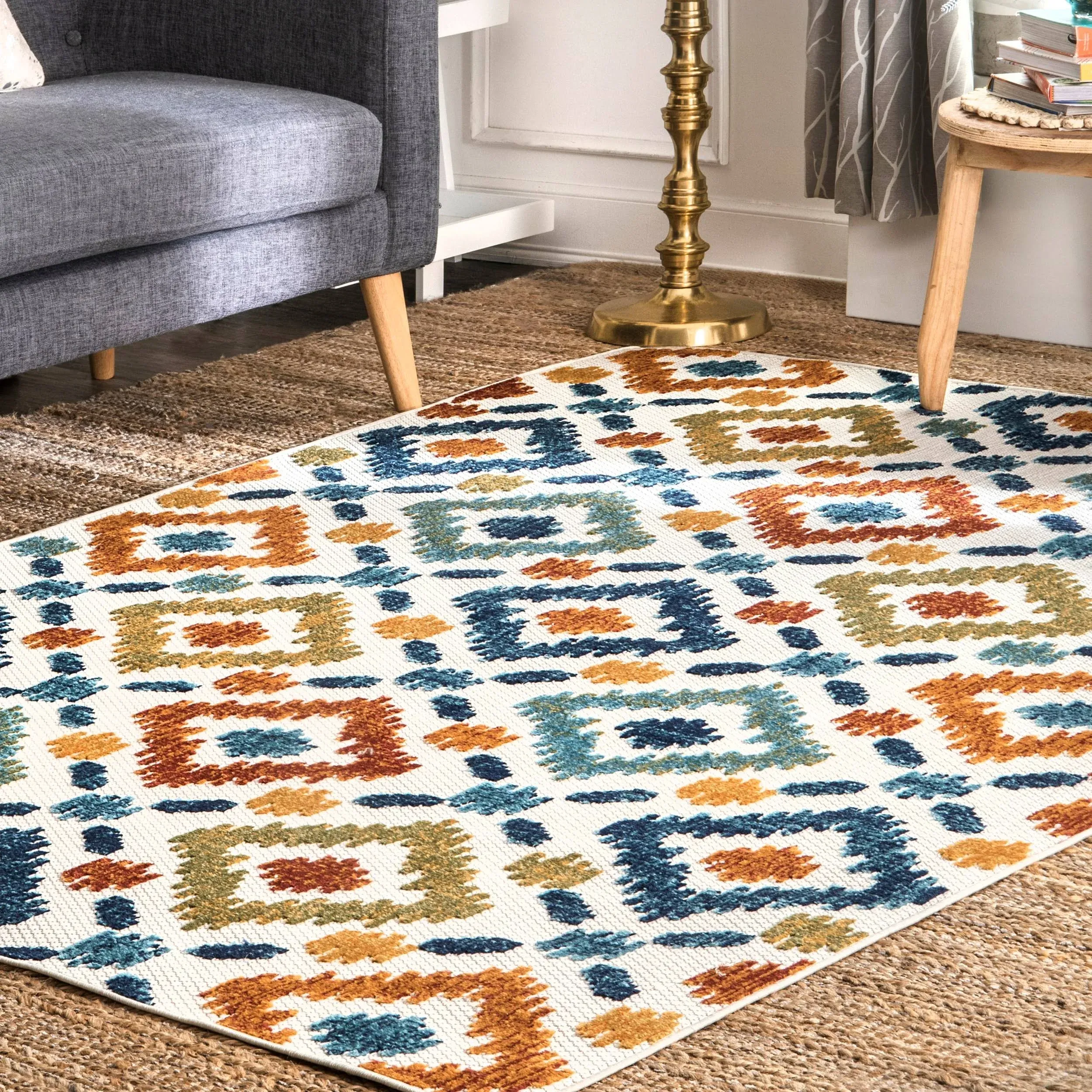 nuLOOM Indoor/Outdoor Transitional Labyrinth Area Rug