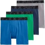 Jockey Active Blend Mens 4 Pack Long Leg Boxer Briefs