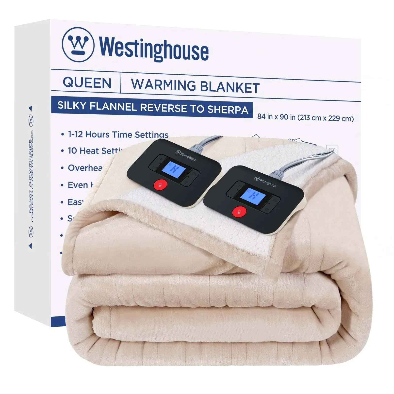 Westinghouse Electric Blanket Heated Blanket 10 Heating Levels & 1 to