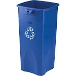 Rubbermaid Commercial Untouchable Square Recycling Container FG356973BLUE