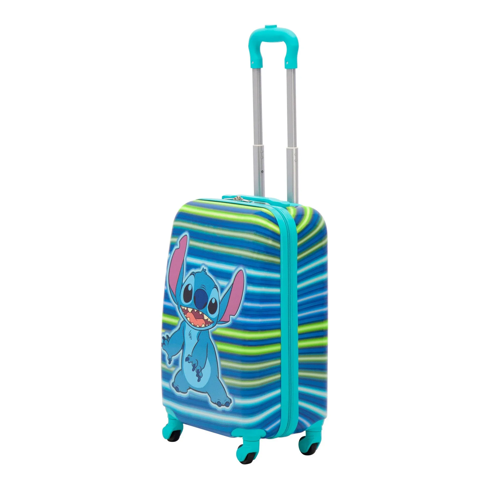 Disney Ful Stitch Neon All Over Print Kids 21" Luggage - Turquoise