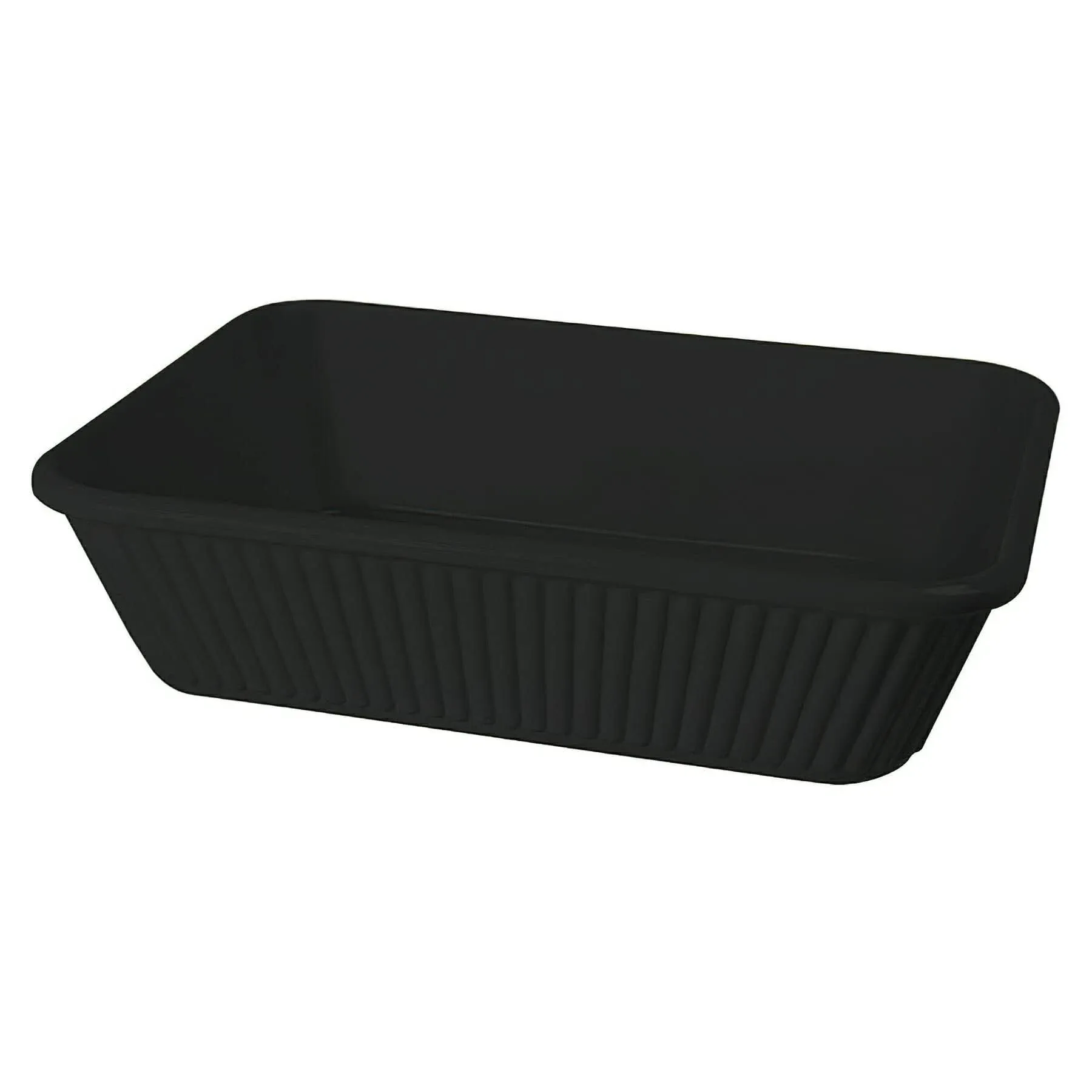 GET ML-177-BK 3 Qt. 10" x 8 3/4" Black Melamine Rectangular Casserole Dish for GET ML-169 Adapter Plate - 3/Case