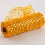 10 inch x 30 Feet Deco Poly Mesh Ribbon - Metallic Gold: RE130153