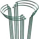 HiGift 6 Pack Plant Support Plant Stakes, Metal Peony Cages and Supports, Outdoor Garden Stakes Plant Cage, Large Plant Support Rings for Tomato,Rose,Flowers Vine,Indoor Tall Plants (10" W x 15.8" H)