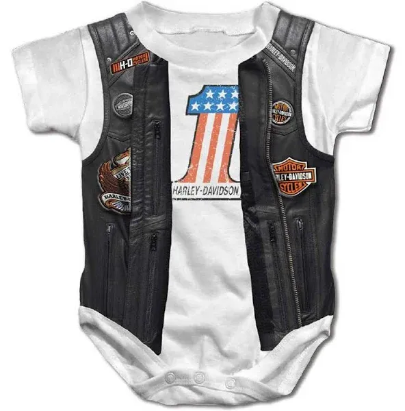 Harley-Davidson Baby Boys' Printed Faux Leather Vest