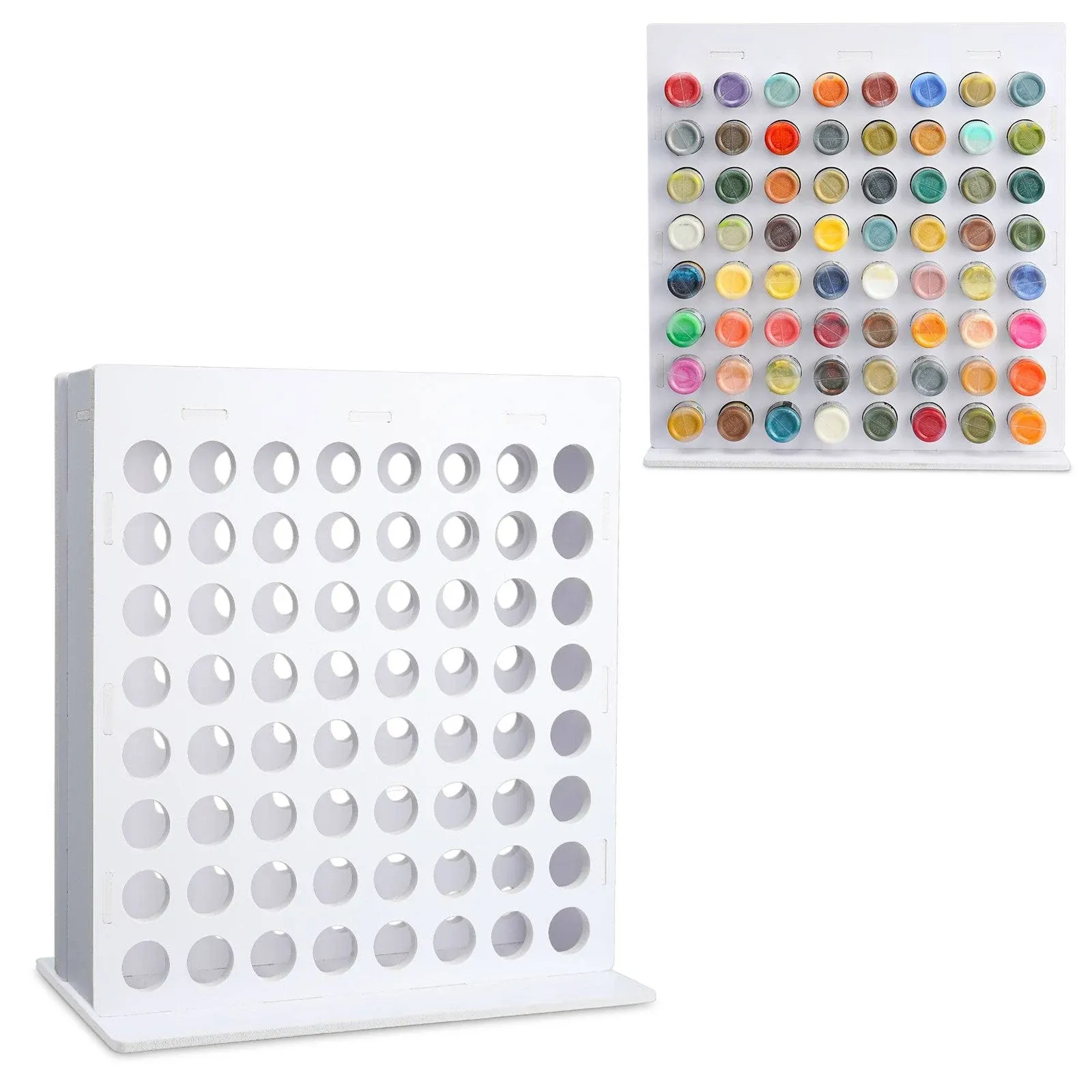 Sanfurney 64 Holes Craft Paint Storage Organizer