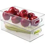 Interdesign Storage Organizer Bins, Clear - 2 pack