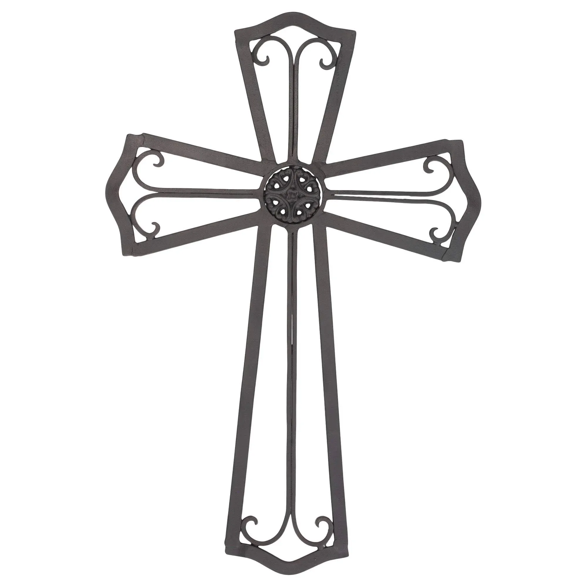 Metal Wall Cross with Medallion