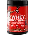 Six Star Whey Protein Powder Whey Protein Plus, Whey Protein Isolate & Peptides, Lean Protein Powder for Muscle Gain, Muscle Builder for Men & Women,Triple Chocolate, 1.8 lbs (Package Varies)