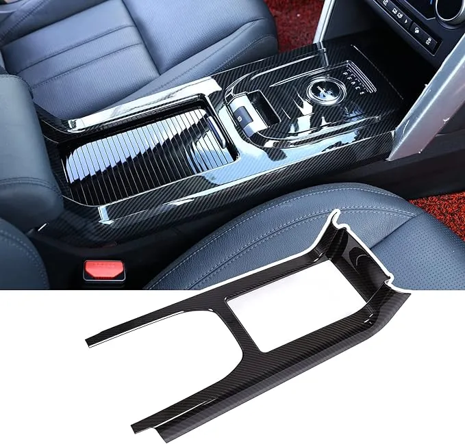 LLKUANG Carbon Fiber Style ABS Inner Center Console Gear Shift Frame Trim for Land Rover Discovery Sport 2015-2019