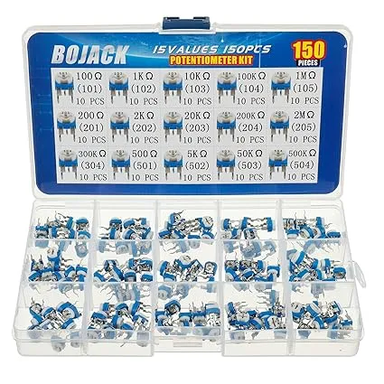 15 Values 150 Pcs 100 Ohm- 2M Ohm Variable Resistor 6Mm Potentiometer Assortment