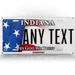 Signsandtagsonline Personalized Indiana God We Trust License Plate Any Text Custom In Metal Auto Tag at MechanicSurplus.com