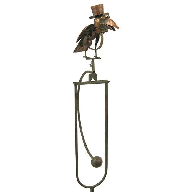 Esschert Design ZYCT810 Metal Bird Rocker Stake with Hat