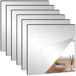 Wall Mounted Full Length Mirror Tiles, 12"x12" Square, Flexible Acrylic Material, Easy to Assemble, Can Be Used in Bedroom, Living Room, Gym, Dance Studio, Bathroom