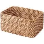 Muji Stackable Rattan Rectangular Basket  Small  26 cm Width x 18 cm Dep