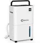 Wellsle 50 Pint Dehumidifier for Bedroom & Basement with Smart Humidity Control, 24hr Timer, Home Dehumidifier with Drain Hose for Continuous