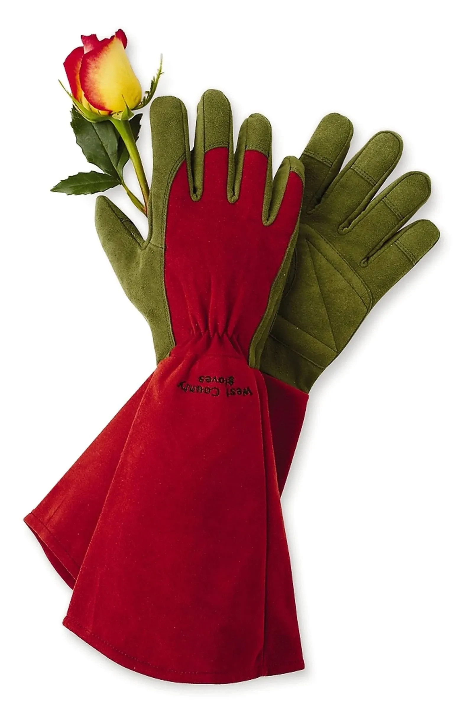 West County 054RL Gauntlet Rose Glove Ruby Large