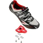 Venzo Bicycle Men's Road Cycling Riding Shoes - 3 Straps - Compatible with Look Delta & for Shimano SPD-SL - Perfect for Road Racing Bikes