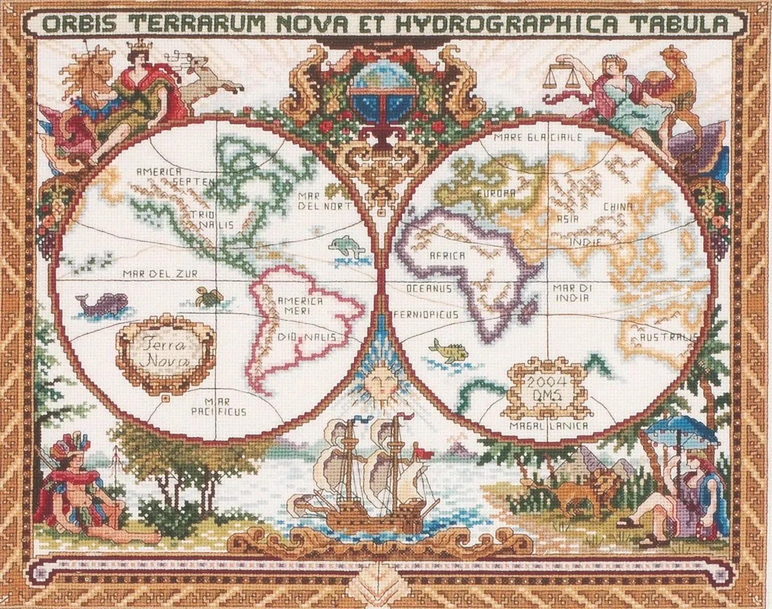 Janlynn® Platinum Collection™ Olde World Map Counted Cross Stitch Kit