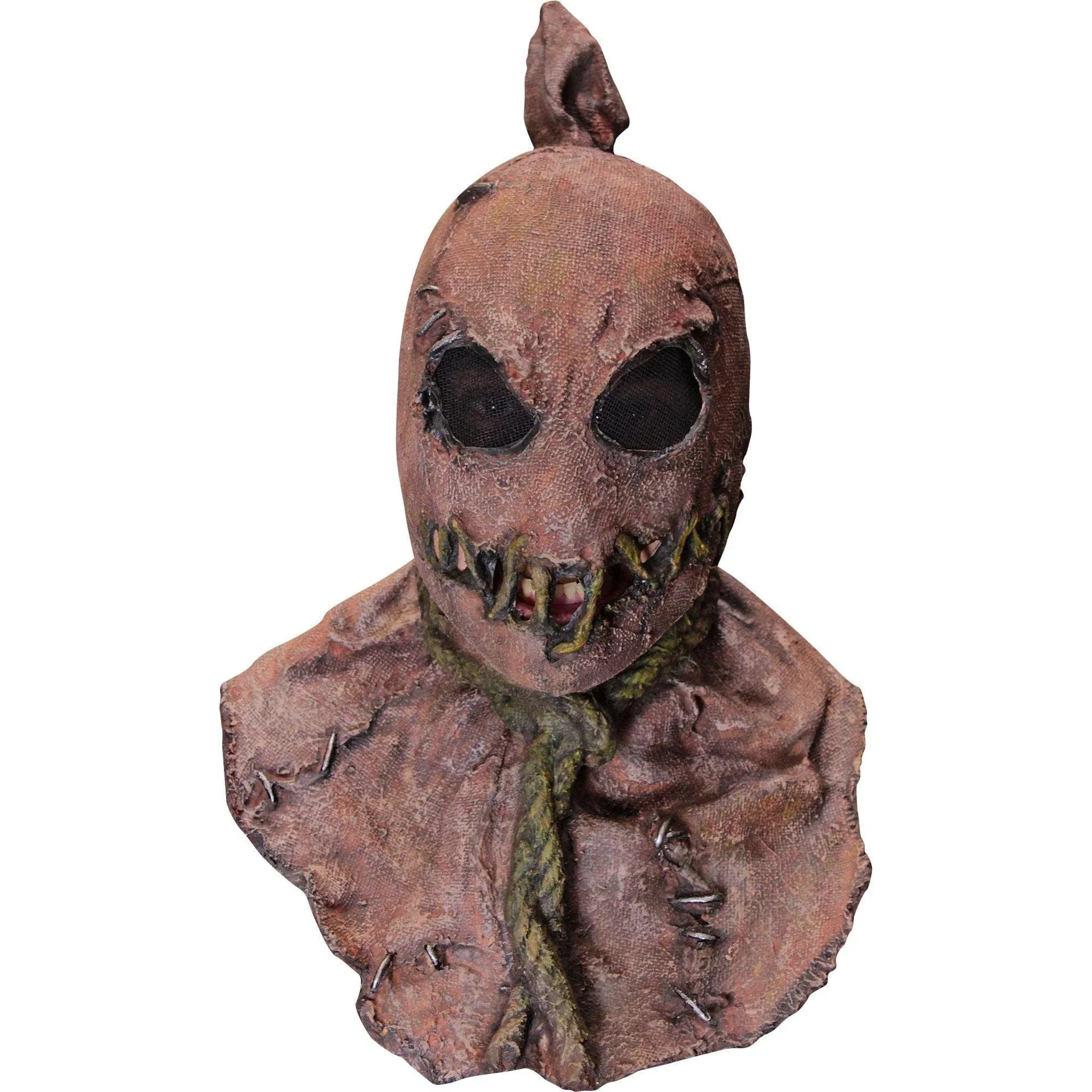 Ghoulish Productions Horror Fields Mask. Scarecrow Latex Mask Scary, Scarecrow Halloween Latex Mask, Brown Scarecrow Mask. Adult Size. Scarecrows Line